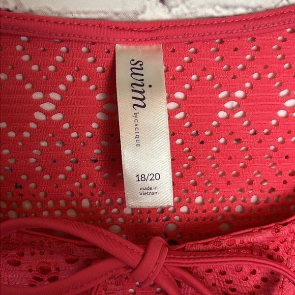 Swim by Cacique Crochet Like Coral Swim Cover Up - Picture 5 of 9